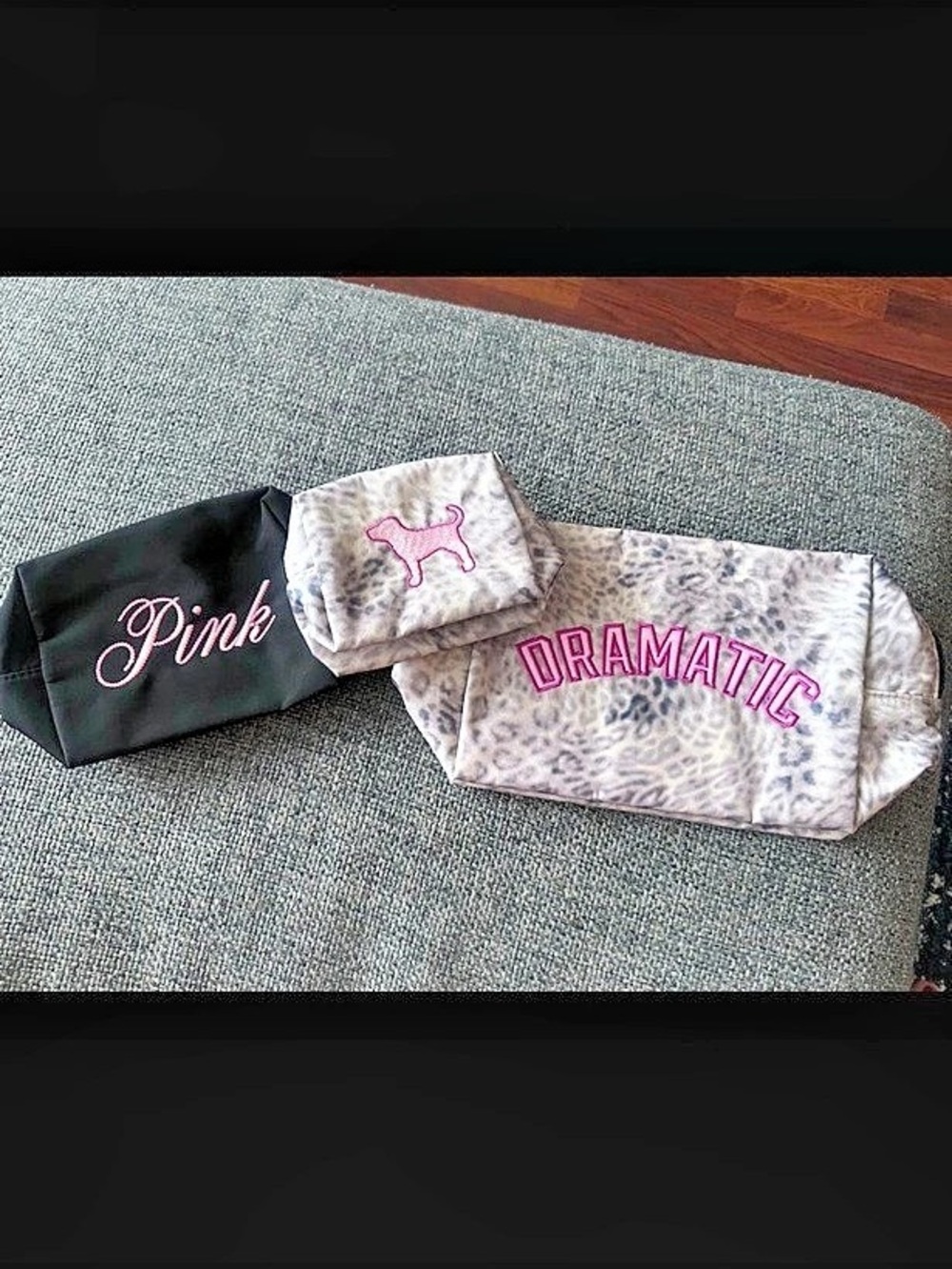 Victoria's Secret Dramatic Leopard Print Cosmetic Pouch Set Leopard Print